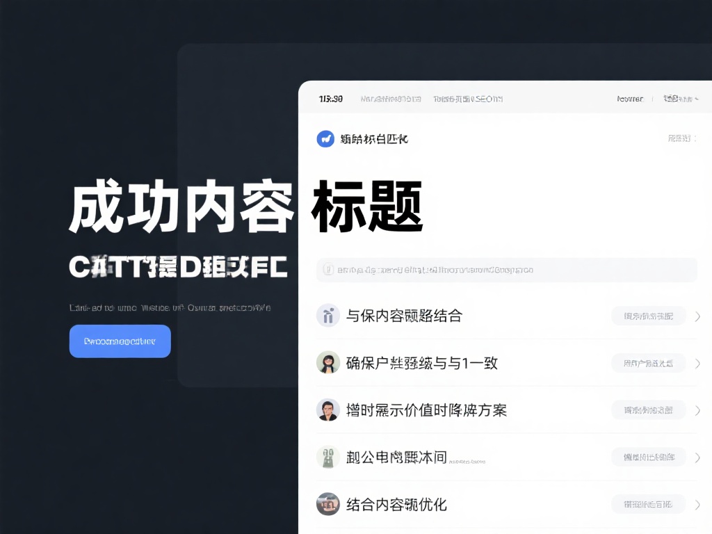 结合内容优化
一个成功的标题不仅仅是简单的文字组