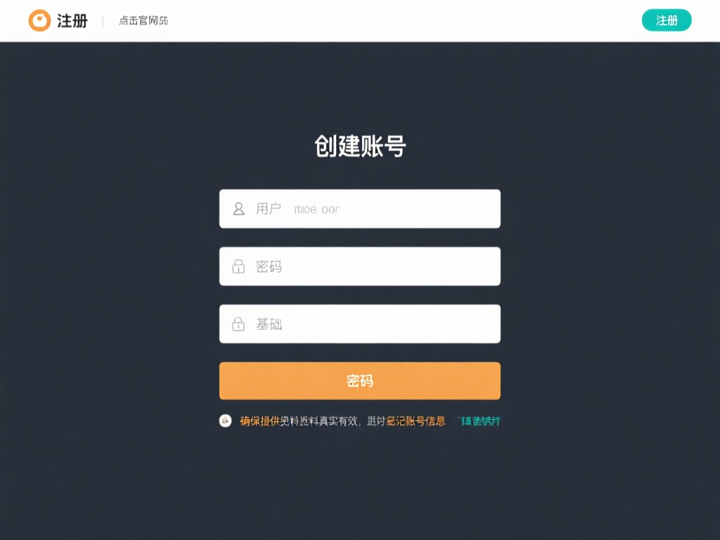 创建账号：点击官网右上角的"注册"按键，填写用户名